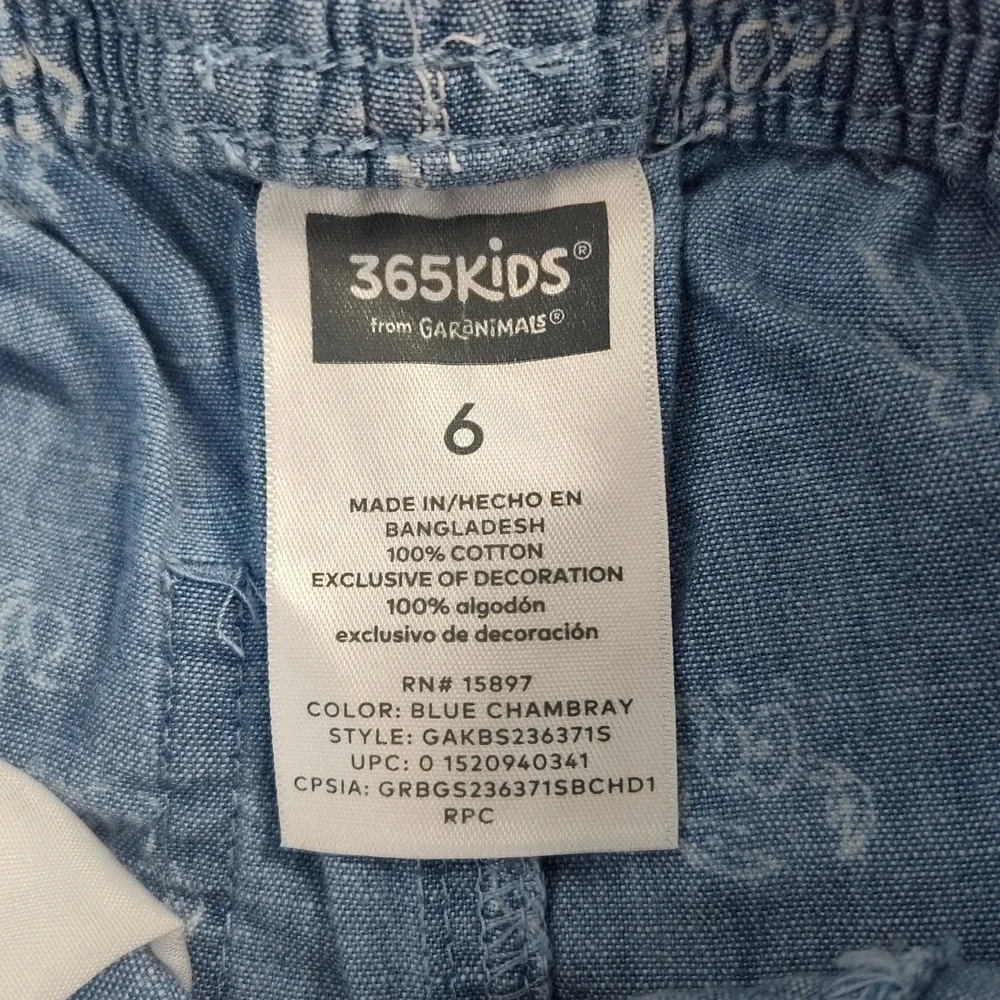 365 Kids Garanimals Boys Size 6 Shorts Blue Dinosaurs‎ Fun  Pull-On NEW 👀📸📏